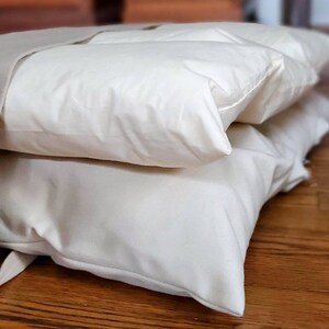 LARGE DOG BED 50"x38" | Feather-Top Soft Pet Bed With Cotton Canvas Cover | Wool Filled Insert | Machine Washable | Small Dog Bed Sizes immagine 8