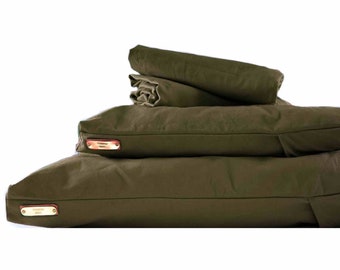 DOG BED COVER | Cotton Canvas Pet Bed Cover | Machine Washable | Hypoallergenic | Small and Large Dog Bed Cover Sizes Available