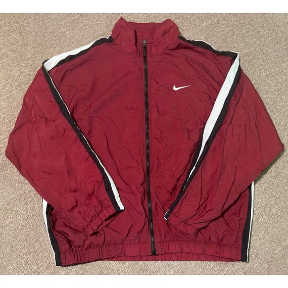 Vintage 90s Men's XXL 2XL Nike Big Swoosh Full Zi… - image 1