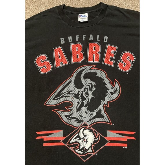 Vintage 90s XL Buffalo Sabres Goat Head NHL Hocke… - image 5