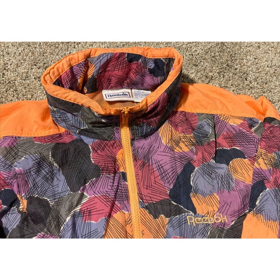 Vintage 90’s Men’s Large Reebok Full Zip Abstract… - image 3