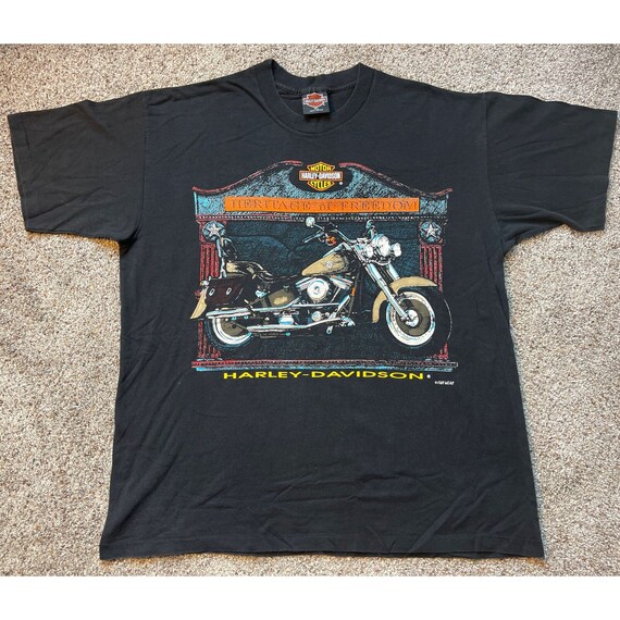 Harley-Davidson ロシア　tシャツ L vintage 90s 90's Harley Davidson T 