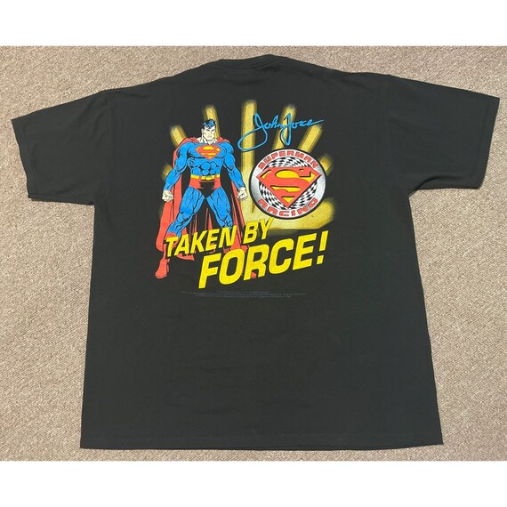 Vintage 1999 XL John Force Superman DC Comics Cas… - image 2
