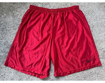 Vintage 90’s Men’s XXL 2XL Nike Team Swoosh Gym Drawstring Athletic Shorts USA