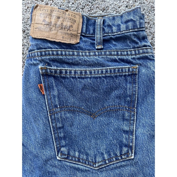 Vintage 70s Mens 33x32 Orange Tab Levi’s 505 Dark… - image 3