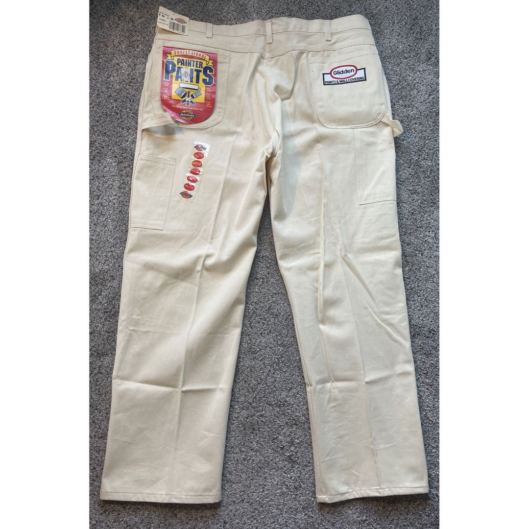 90s〜 Old Dickies 生成り Painter Pants NWT Vintage 44x30 Dickies Off-white Professional Carpenter Painter