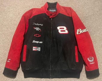 NASCAR Dale Jr. Suede Leather Jacket, Wilson Leather Chase
