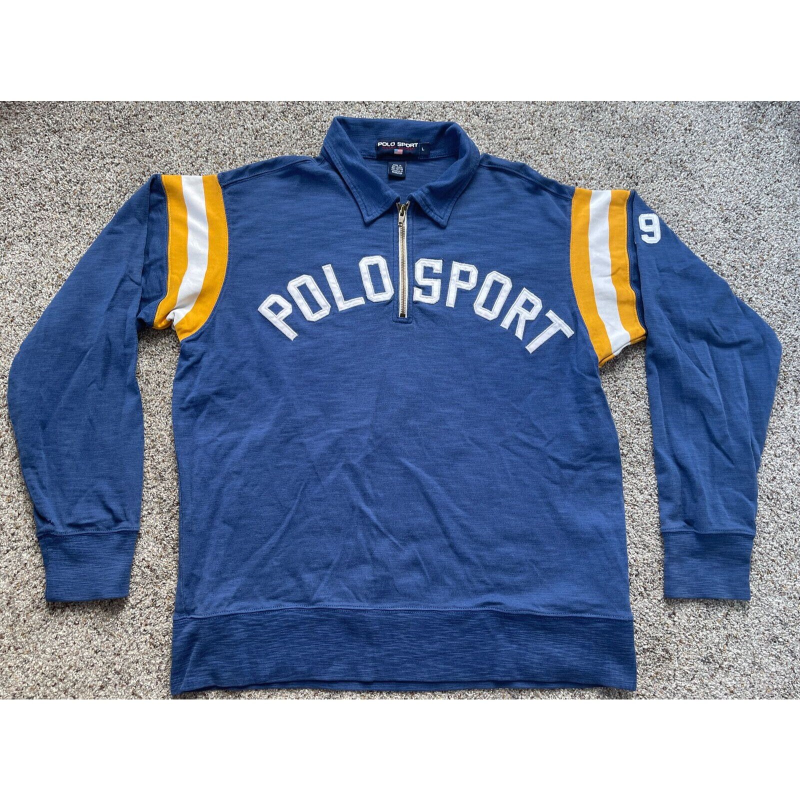 Vintage 90's Large Polo Sport by Ralph Lauren Long Sleeve 1/4 Zip