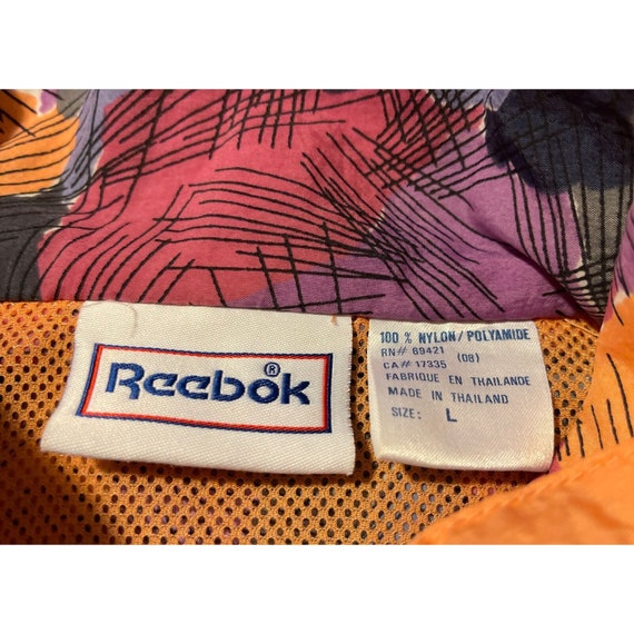 Vintage 90’s Men’s Large Reebok Full Zip Abstract… - image 4