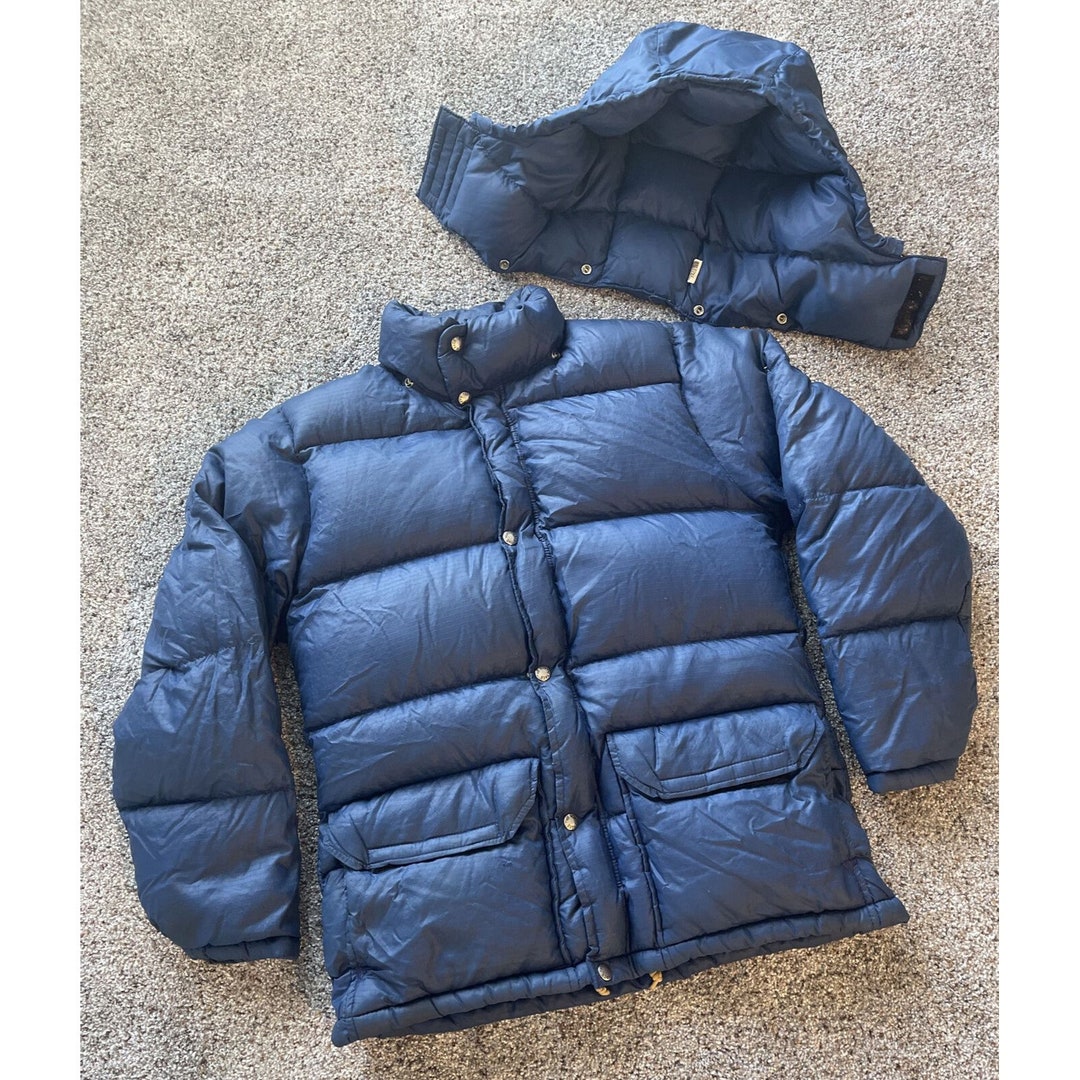 Vintage 70s 80s Blue North Face Down Puffer Coat Mens M