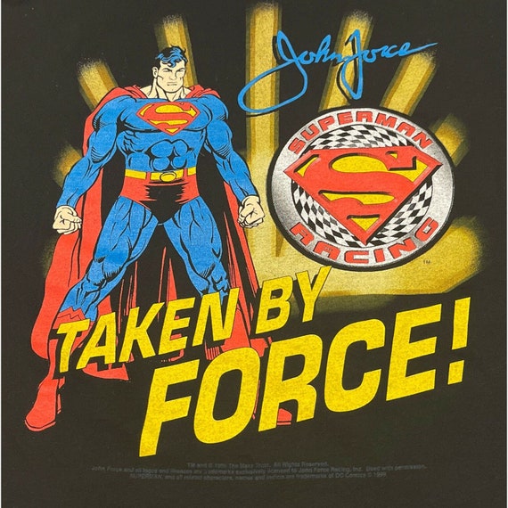 Vintage 1999 XL John Force Superman DC Comics Cas… - image 7