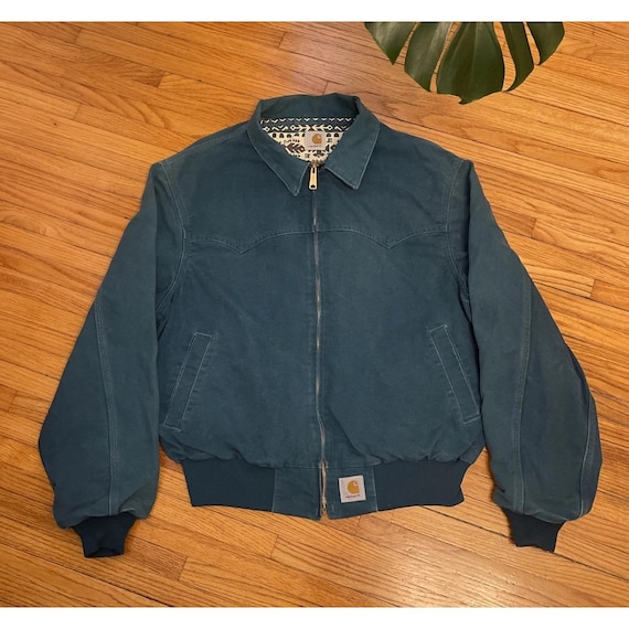 Vintage Men's Large Carhartt Santa Fe Western Aztec Lined Jacket