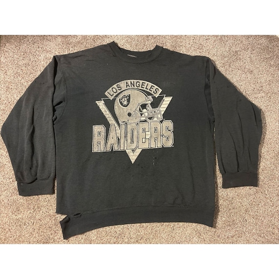 Vintage 80 s Mens XL Los Angeles LA Oakland Vegas Raiders Distressed Sweatshirt Etsy