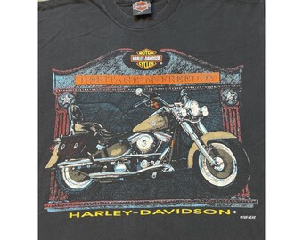 HURLEY DAVIDSON 90's Fade Black ロンTee M HURLEY DAVIDSON 90's Fade Black ロンTee M Vintage 90s Harley