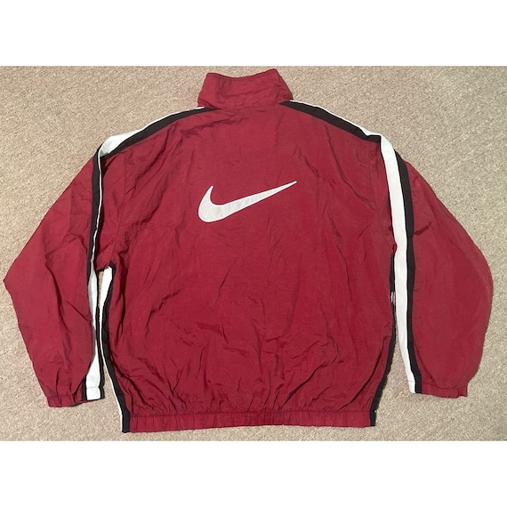 Vintage 90s Men's XXL 2XL Nike Big Swoosh Full Zi… - image 2