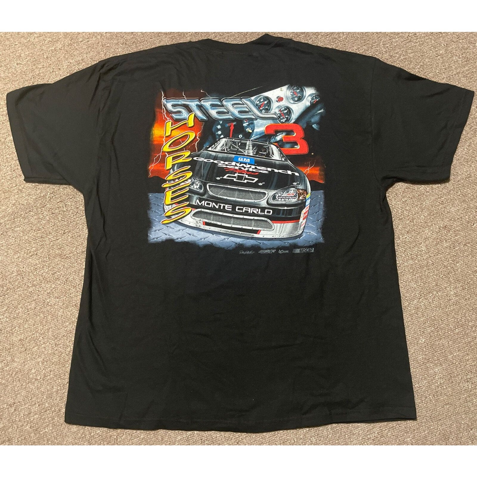 Vintage 90s XL Dale Earnhardt SR Steel Horses Chevy NASCAR Racing 