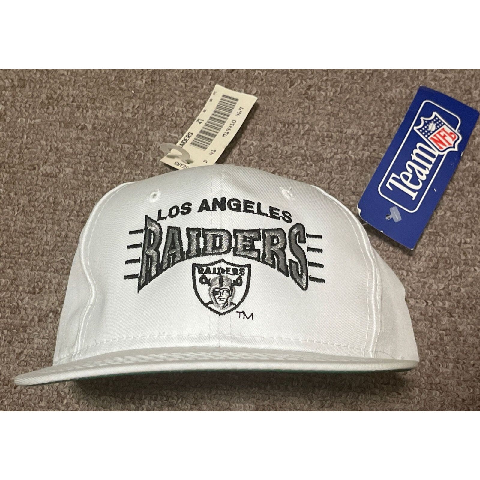 T.H【希少】90s New Era LosAngeles Raiders VINTAGE '90s LOS ANGELES RAIDERS SCRIPT HAT • ANNCO MESH