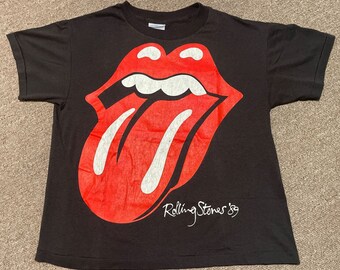 Vintage 1989 Mens Small Rolling Stones Steel Wheels Tour Single Stitch T-Shirt