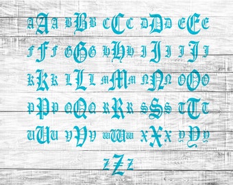 Gothic Monogram font files svg dxf ai png