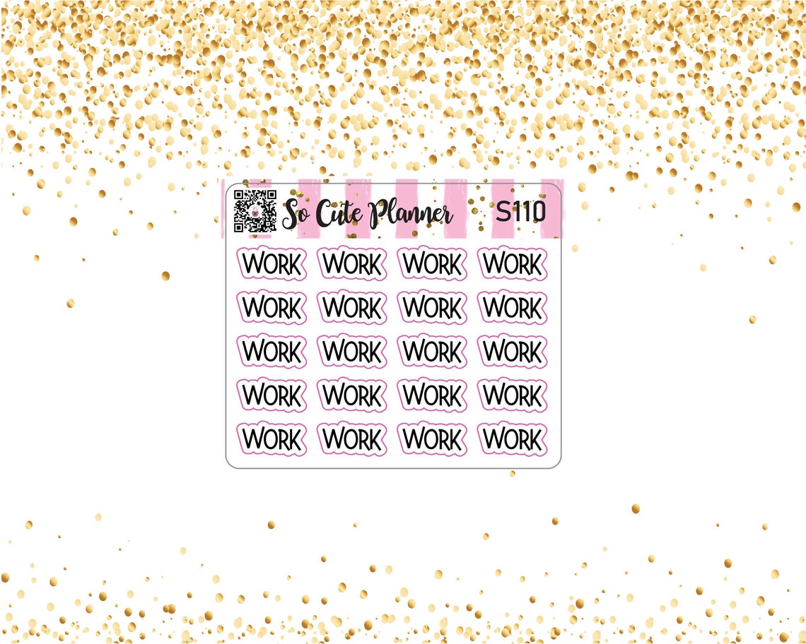 S110 Work script Planner sticker Reminder To Do Hand drawn