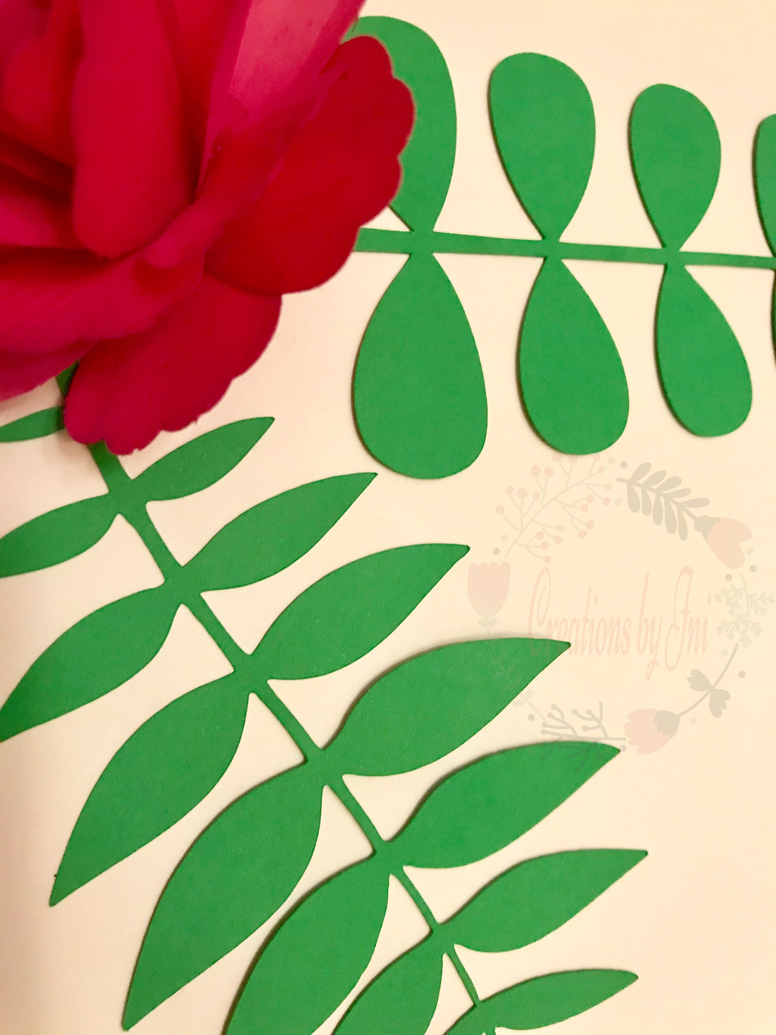 Leaf SVG Cut Files Large Paper Leaves Giant Leaf Template Etsy