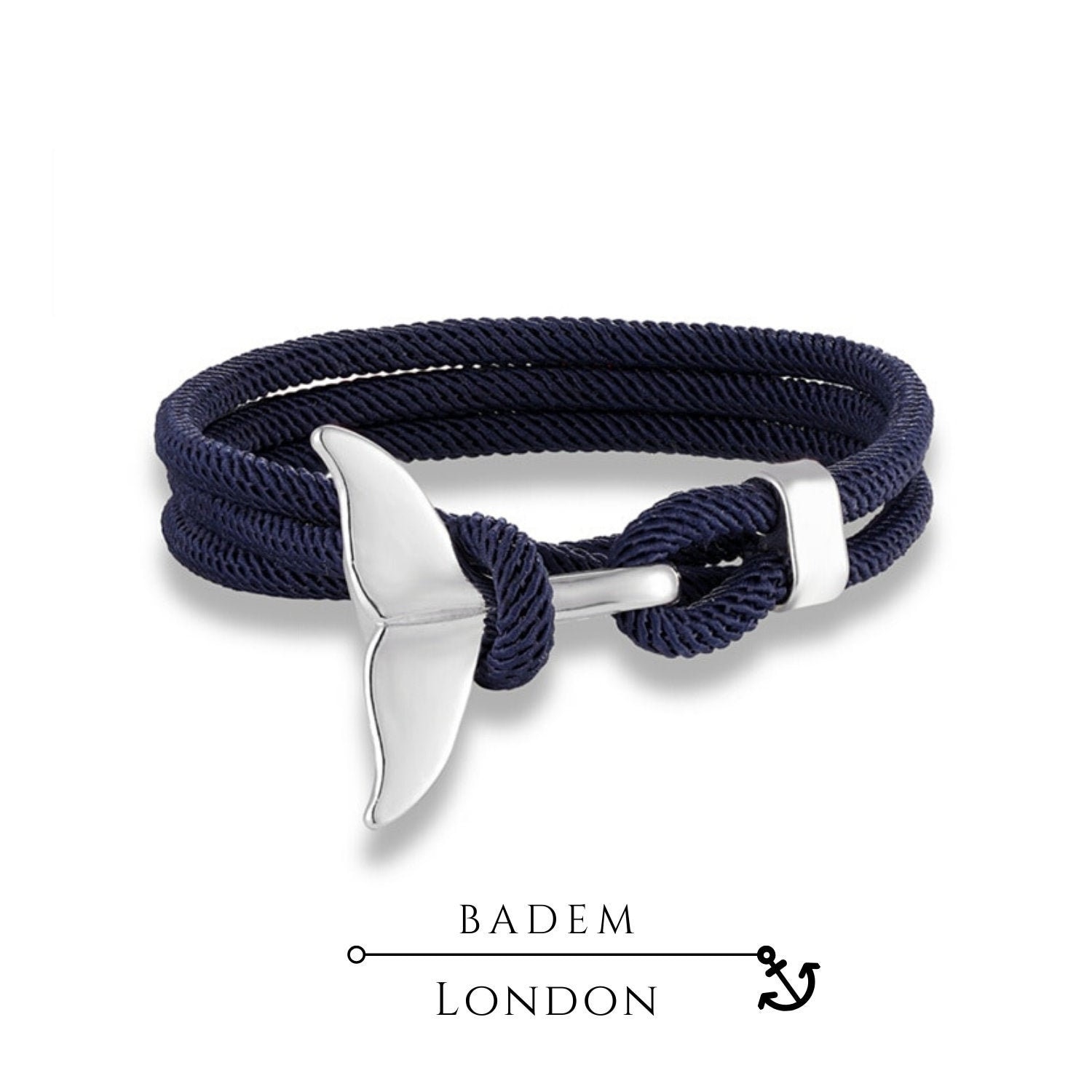 Whale Tail Noir Rope Bracelet Casual ancre marine nautique homme bijoux cadeau Whale Tail Noir Rope Bracelet Casual ancre marine nautique homme bijoux cadeau