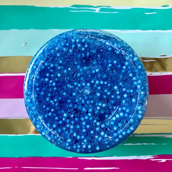 Ocean blue sparkly clear slime!