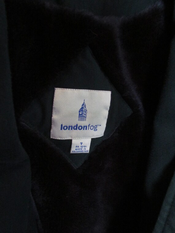 Vintage Little Girls 7 London Fog Sailor Styled Faux Fur Lined