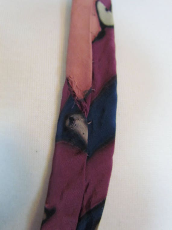Robert Daskal, handpainted vtg tie, AS IS - image 5