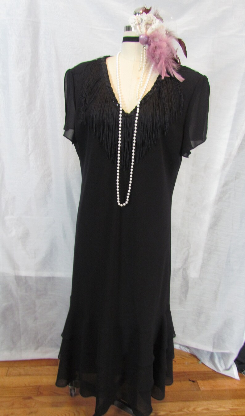 Beaded M flapper dress,