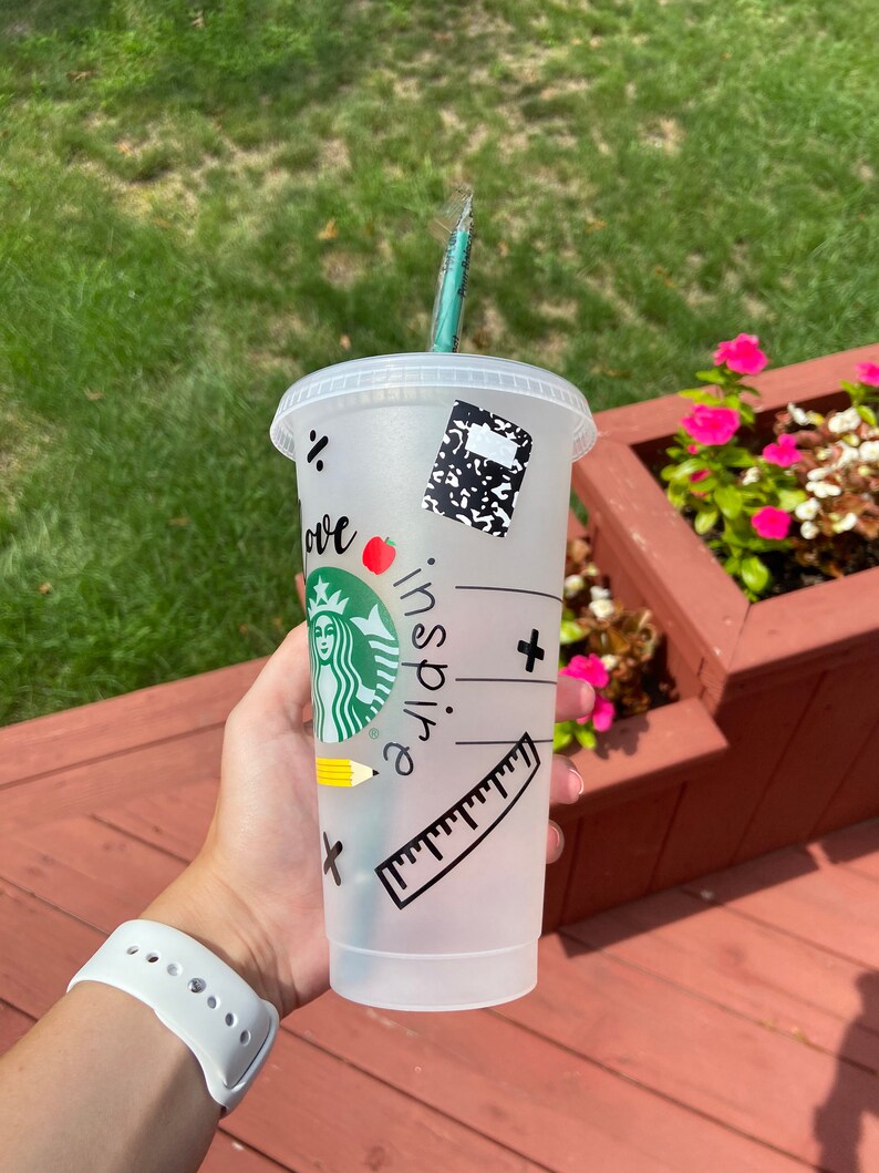 Download Teach Love Inspire Custom Starbucks Cup | Etsy