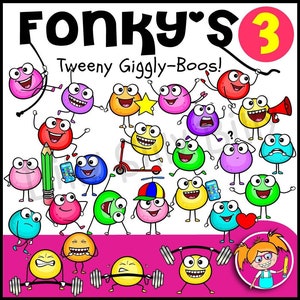 Fonky's 3 - Super Sweet cyfrowe obrazy clipart do małego użytku komercyjnego i materiałów edukacyjnych.