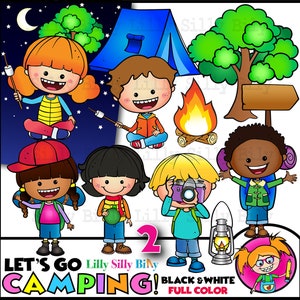 Let&#39;s Go Camping 2! -  Clipart - Super Sweet clip art for small commercial and educational use.