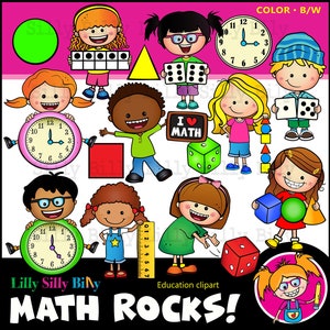 Mathematics clipart, Commercial use education graphics, Cute clipart for teachers aids. Digtital clipart learning.