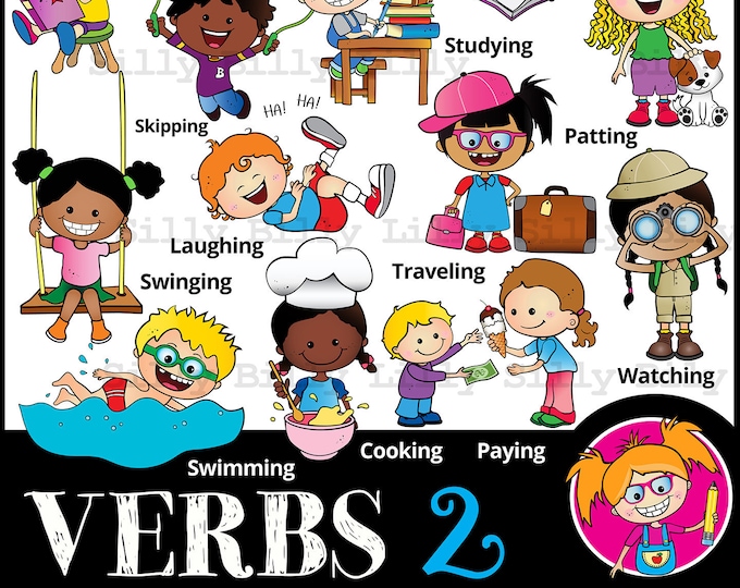 VERBS 2 - Clipart for Small Commercial and Education Use. Images to ...