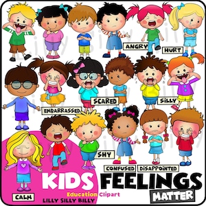 Kids Feelings Matter, Clipart - Images numériques Super Sweet pour un petit usage commercial, des ressources pédagogiques et des conseils.