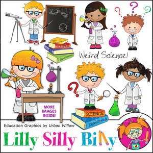 Science art - Graphics commercial use, chemistry, mad scientist, science experiments, digital images, digital clipart