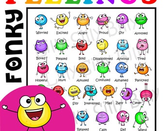 Fonky Feelings Clipart - Super Sweet digital images for small commercial use, teaching resources and counselling.