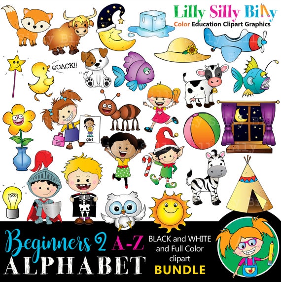 Alphabet Pictures Phonics Beginners 2 A Z Short Words Etsy