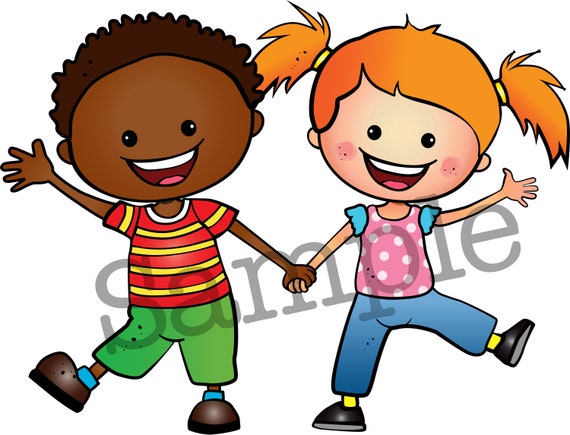 Kids Being Nice Clipart