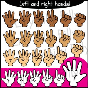 Finger Counting - Mini Bundle. Clipart for Small Commercial* and ...