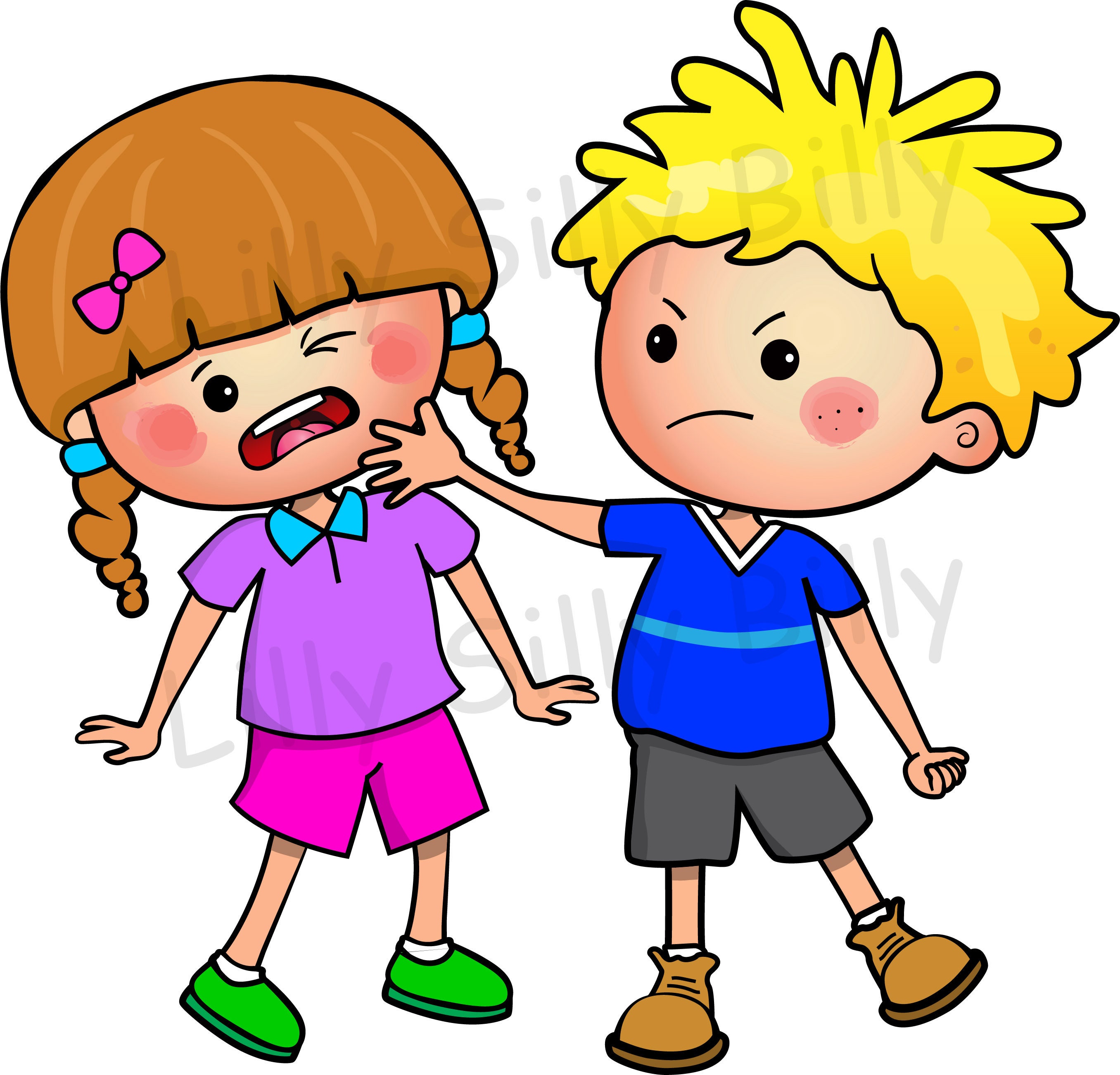 No a la intimidación! Clipart, Blanco y Negro y COLOR, pequeño uso  comercial. - Etsy México, image size:2712x2603