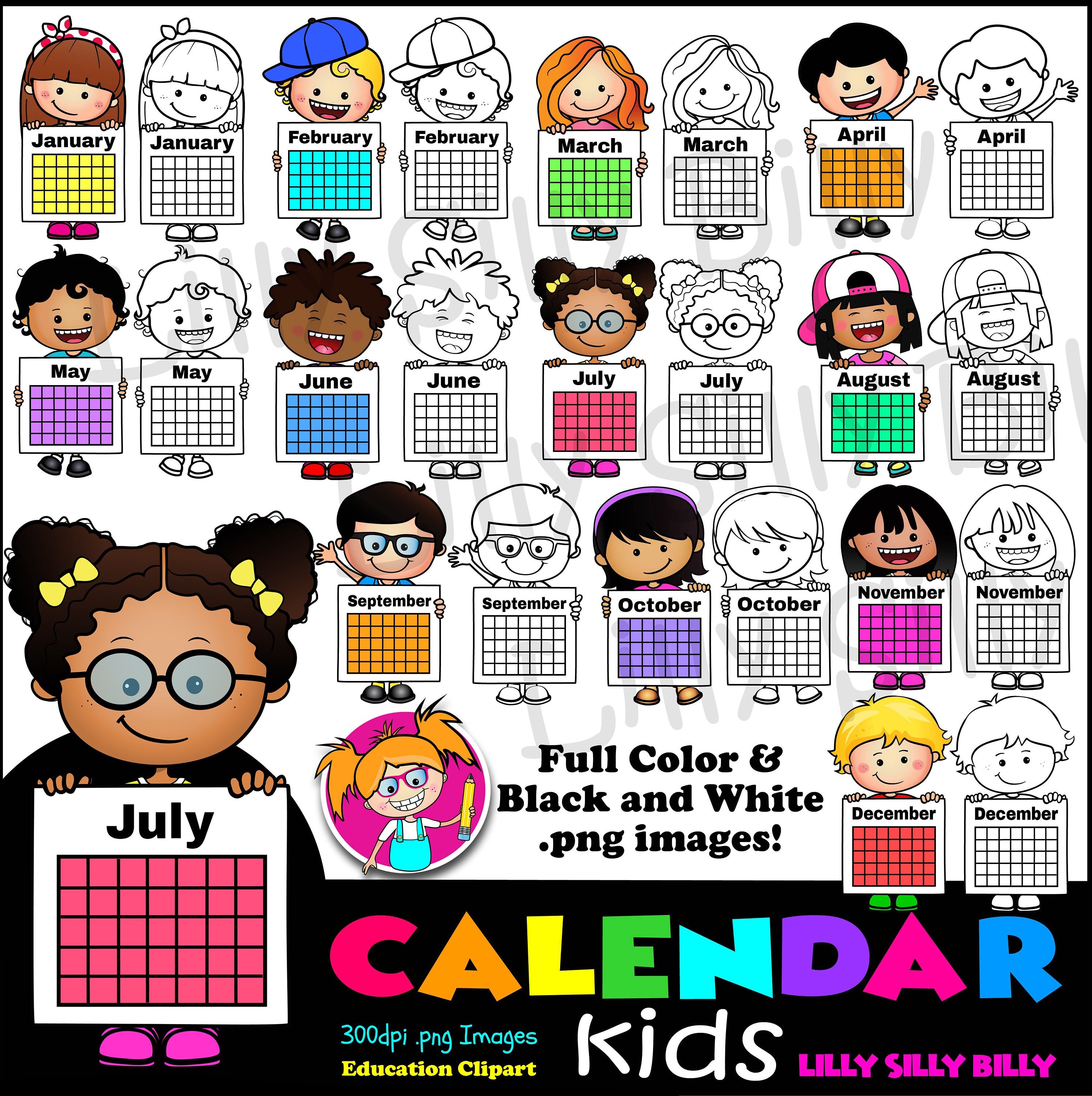 Kids Calendar Clipart Black And White Cross
