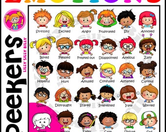 Peut inclure: Un tableau avec 24 visages de dessins animés représentant différentes émotions. Chaque visage est étiqueté avec l'émotion qu'il représente, comme "Stressé", "Excité", "En colère", "Frustré", "Timide", "Agacé", "Ennuyé", "Ravi", "Effrayé", "Déçu", "Anxieux", "Foufou", "Espéré", "Blessé", "Amusé", "Confus", "Honteux", "Curieux", "Coupable", "Désemparé", "Peureux", "Intéressé", "En colère", "Inquiet", "Fatigué", "Heureux", "Impatient", "Calme", "Incertain", et "Triste".