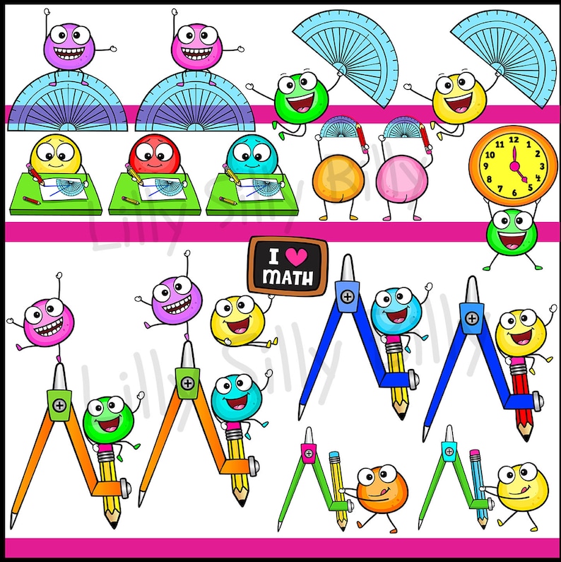Smiling Math Tools Transparent Fonkys Math - Clipart for Small Commercial and Education Use. Emoji ...