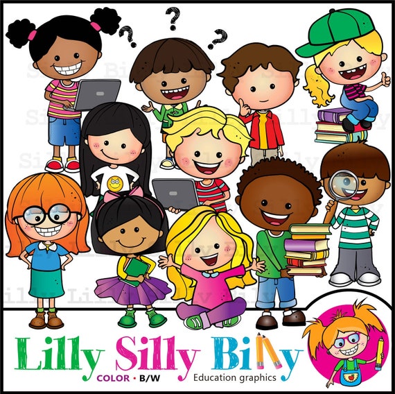 Sehnsucht Nach Lernen Kinder Padagogische Clipart Susse Etsy