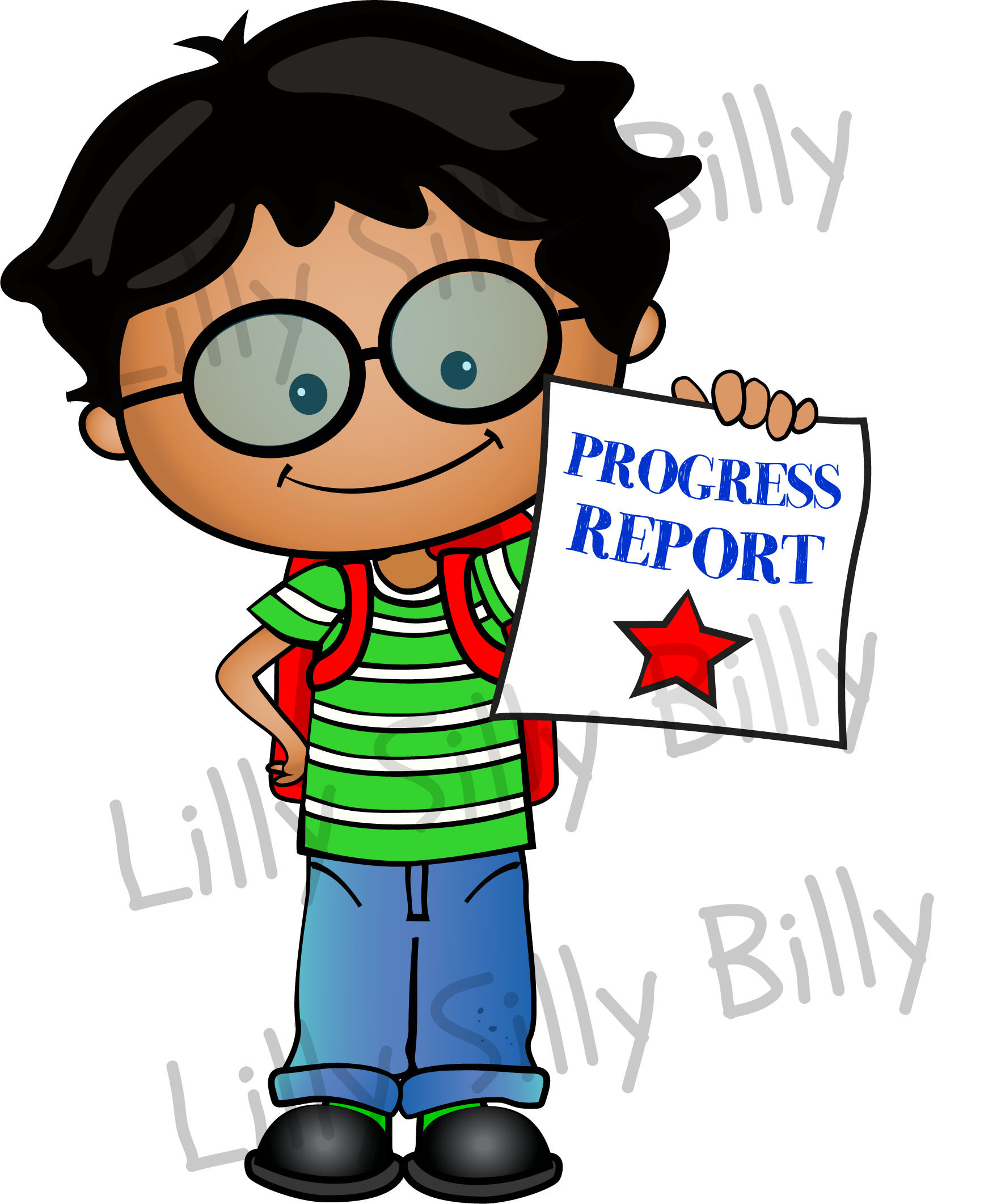 Progress Report Time. Clipart Black and White & COLOR Small - Etsy