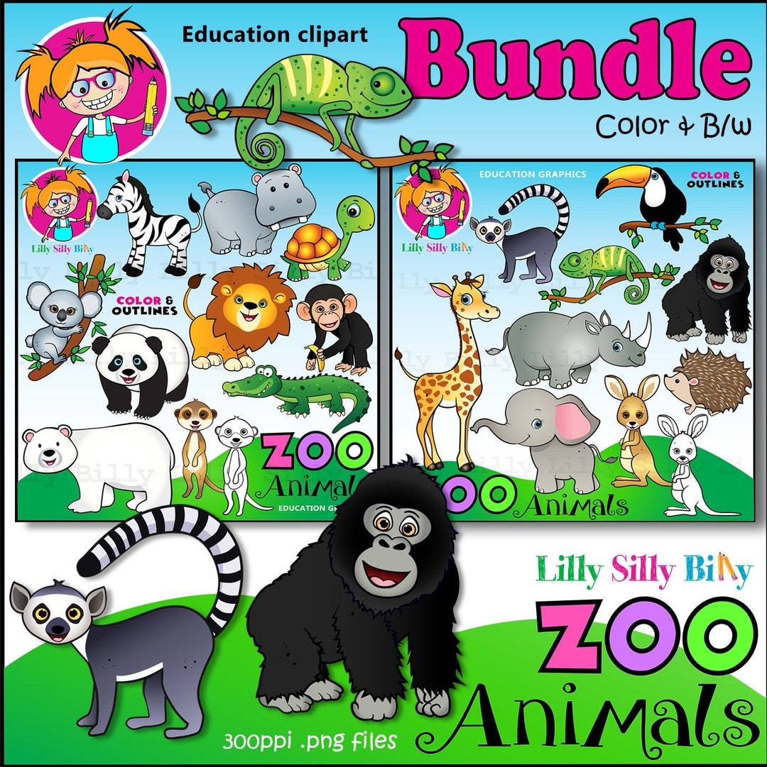 Zoo Animals BUNDLE Vibrant Clipart of Happy Zoo Animals. - Etsy Canada Zoo Animals BUNDLE Vibrant Clipart of Happy Zoo Animals. - Etsy Canada