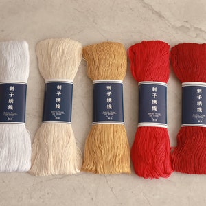 Sashiko Thread Embroidery Floss Standard Thickness 6-Ply Long Staple Cotton thread for Visible Mending 14 Colours image 7