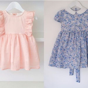 Ruffle Dress and Charlotte dress for Girl & Baby Girl Paper Sewing Pattern 6 months - 7years